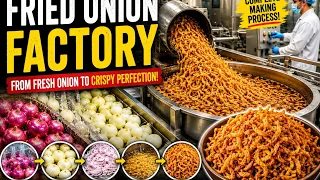 bulk of onions fried in moder factory
