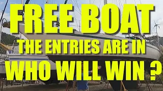 FREEBOAT GIVEAWAY. The entries are in ! WHO IS GOING TO WIN?
