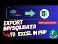 Export MYSQL DATA to Excel in PHP PHP Excel Reporting