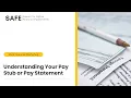 Understanding Your Pay Stub or Pay Statement - Part 1