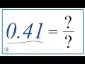 0 41 as a Fraction simplified form