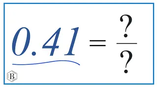 0 41 as a Fraction simplified form