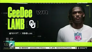 Cowboys Select WR CeeDee Lamb 2020 NFL Draft