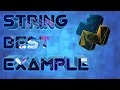 string example and string extracting individual characters in