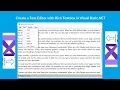 Create a Text Editor with Rich Textbox in Visual Basic NET
