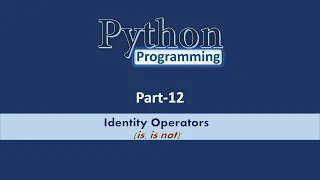 Identity Operators Python Part 12 Learn CSE Malayalam