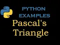 Python Examples 18 Pascal s Triangle
