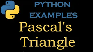 Python Examples 18 Pascal s Triangle
