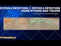 Pothole Detection Pothole Detection using python and Yolov8