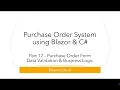 Validation of Purchase Order Lines - Blazor Purchase Orders