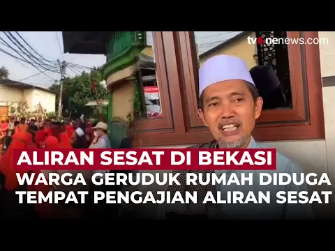 Rumah Diduga Tempat Pengajian Aliran Sesat Umi Yeni Digeruduk Ratusan Warga Bekasi
