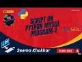 interface python with MySQL program 1