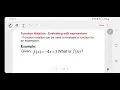 Function Notation Evaluate for expression input
