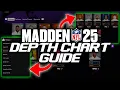 Madden 25 Franchise Depth Chart Guide For Beginners