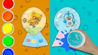 Bola de nieve de bolsa hermética 🔮✨ | Artesanía Tic-Tac 🎨 | Lotty Friends