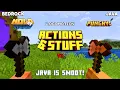 Actions Stuff BEDROCK vs JAVA Hold My Items vs Locomotion vs Punchy COMPARISON minecraft mod