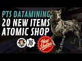 Fallout 76 Datamining PTS New Atomic Shop Items for Patch PTS July 2026