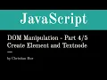 JavaScript - Part 4 DOM Manipulations