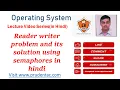 Reader writer problem and its solution using semaphores in hindi