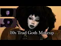 80s Trad Goth Makeup on Dark Skin