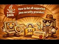 How to list all supported java security providers