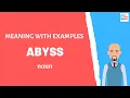 Abyss Meaning with examples My Word Book