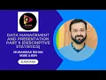 Data Management and Presentation Part II Descriptive Statistics