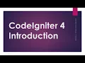 CodeIgniter 4 Introduction Hindi