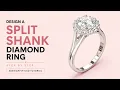 Design a Split Shank Halo Diamond Ring 3Design V9 CAD Tutorial