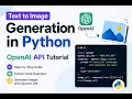 Build an AI Image Generator in Python OpenAI DALL-E 3 API