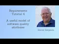 Requirements Tutorial 4 A useful model of software quality attributes