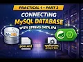 Practical 1 part 2 connecting MSQL database using spring data JPA