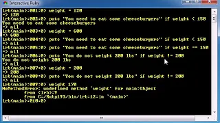 Ruby Programming Tutorial 15 Comparison Operators