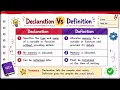 Difference Between Declaration and Definition in C Explained with Examples