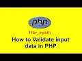 How to Validate input data in PHP Validate email and number using filter - input function