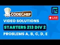 CodeChef Starters 213 Solutions - A to E by Suvrat TLE Eliminator