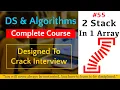 Stack Implement 2 Stack Using Same Array Data Structures And Algorithms