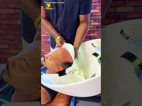 The barber cleaned the boy's wig thoroughly and put it back on #shortsvideo