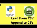 Read CSV and Append CSV in Python