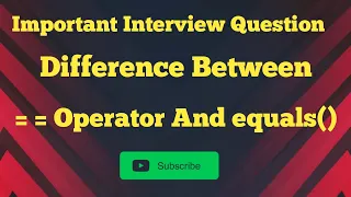 Difference Between Operator And equals method in java