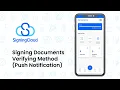 SigningCloud Tutorial Mobile Signing Documents Verifying Method Push Notification