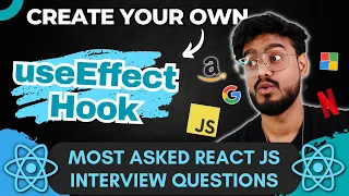 React JS Interview Questions useEffect Hook Polyfill - Frontend Coding Interview Experience