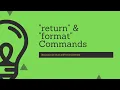 Splunk Commands Discussion on return and format command