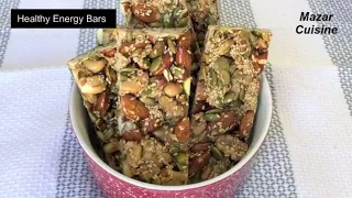 Easy and Healthy NUT BAR recipe no sugar or Energy Bar recipe . This is an easy take away lunch to o. 