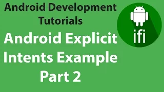 Android Explicit Intents Example
