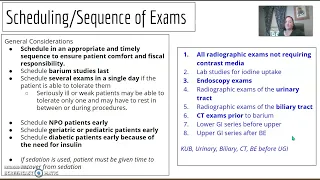Scheduling patient exams in Radiology