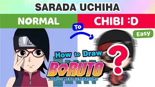 How to Draw Sarada Chibi Version Easy of course Cute D