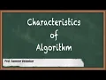 Algorithm Characteristics Overview for GATE Computer Engineering Ekeeda