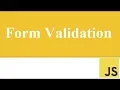 Lesson 23 Form Validation in Javascript Javascript For Beginners - Part 2