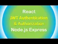 React Node js JWT Authentication with Express MySQL example